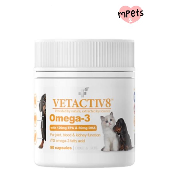 [mPets] VETACTIV8 OMEGA 3 (90CAPS) LOCAL SG DELIVERY]