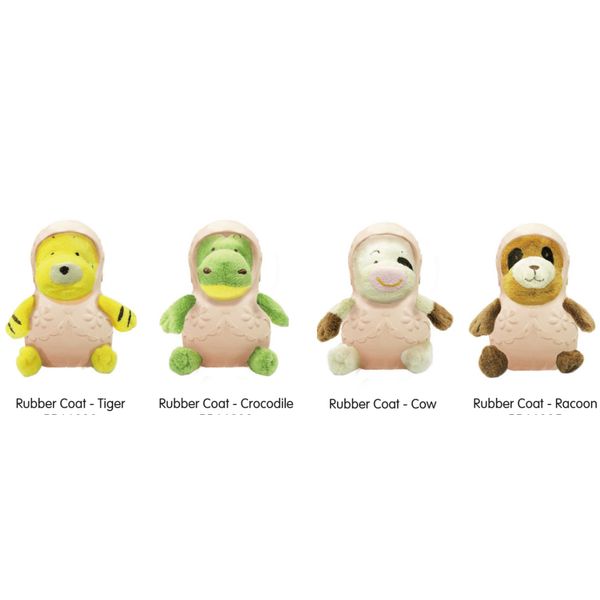 [mPets] Petz Route Dog Toys - Rubber Coat (Tortoise/Pig/Tiger/Crocodile/Cow/Racoon) [LOCAL SG DELIVERY]
