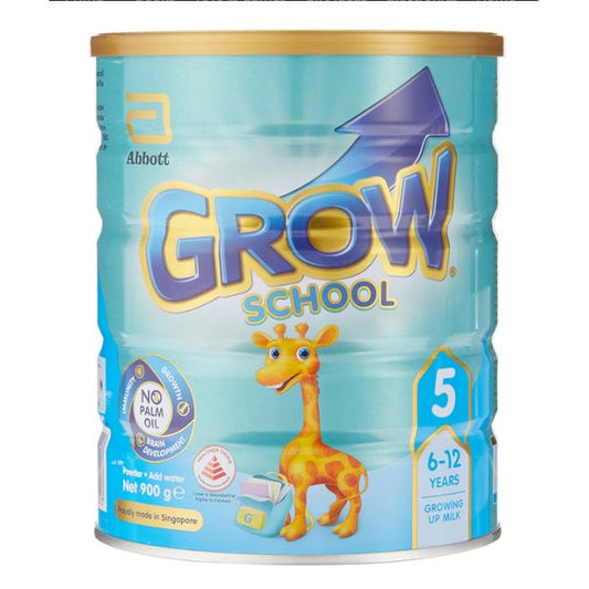 【mkids】【Abbott】Abbott Grow Stage 5 Growing-up Milk Formula, 6-12 years, 900g x 6 tins【LOCAL SG DELIVERY】