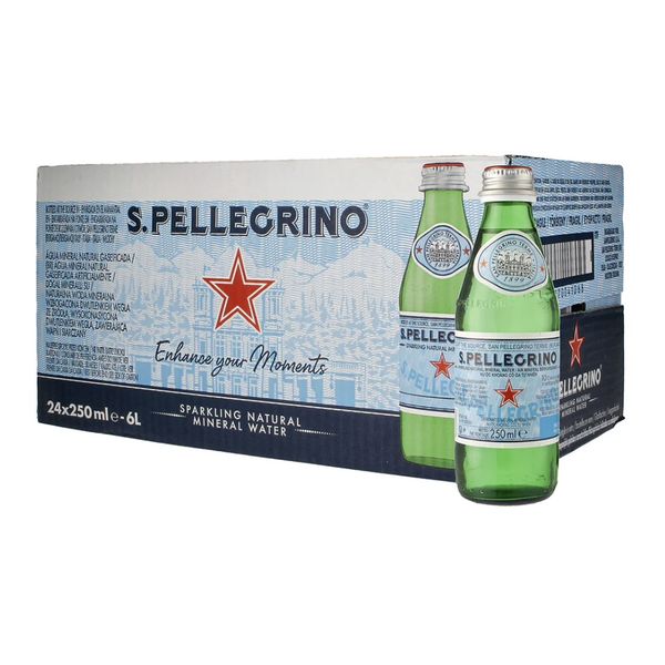 [mfoods] Sanpellegrino Natural Mineral Water 250ml x 24 glass bottles  [LOCAL SG DELIVERY]
