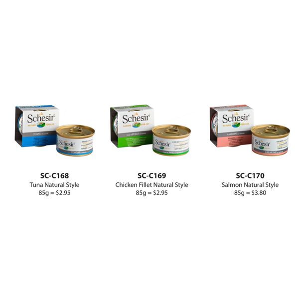 [mPets] Schesir Natural Style Canned Adult Cat Food in Water (85g) [LOCAL SG DELIVERY]