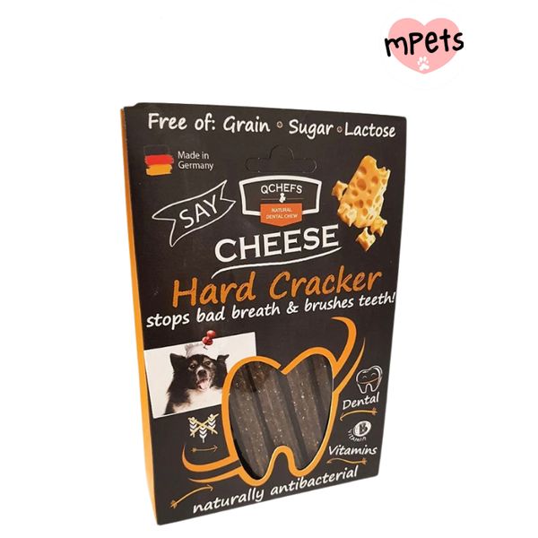 [mPets] QCHEFS NATURAL HARD CRACKER DOG DENTAL CHEW 75G  (LOCAL SG DELIVERY )