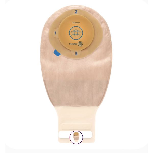 Esteem+ 1-piece Moldable Drainable Pouch w/ Filter Clear/Tan 20-30mm/30-40mm/40-50mm 10's