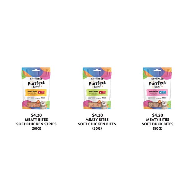 [mPets] Sparkles Meaty Bites 50g for Cats [LOCAL SG DELIVERY]