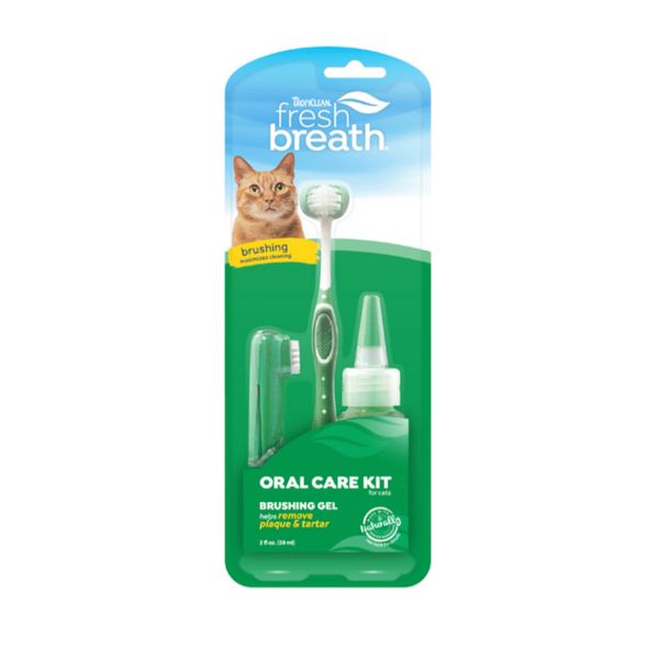 [mPets] TropiClean Oral Care Kit With Finger Brush and Brushing Gel - For Dogs, Cats and Puppies [LOCAL SG DELIVERY]