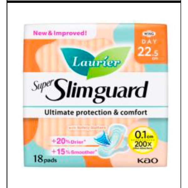 Laurier Super Slimguard Light Day 17cm 24's/Safety Gathers Wing 22.5cm 18's – view 2