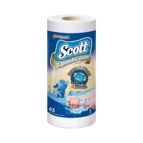 Scott's Scott Disposable Cloth-Like Wipes (1 Roll)