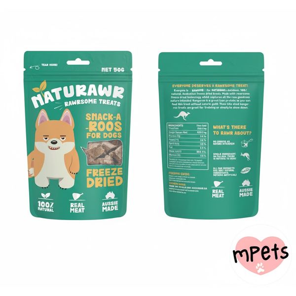 [mPets] Naturawr Snack-A-Roo Freeze Dried Dog Treat(50g)