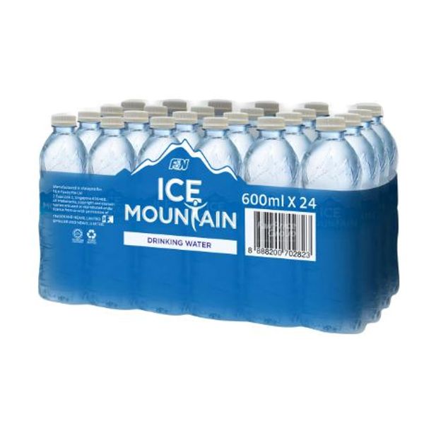 [mfoods] F&N Ice Mountain Pure Drinking Bottle Water 600ml x 24 bottles [LOCAL SG DELIVERY]