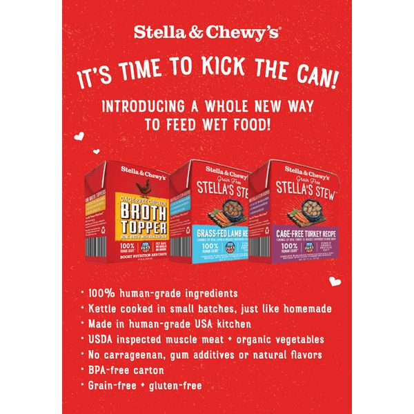 [mPets] Stella & Chewy's Stella's Stew/ Broth Dog Meal Topper - Human-Grade Ingredients (11oz Carton) [LOCAL SG DELIVERY]
