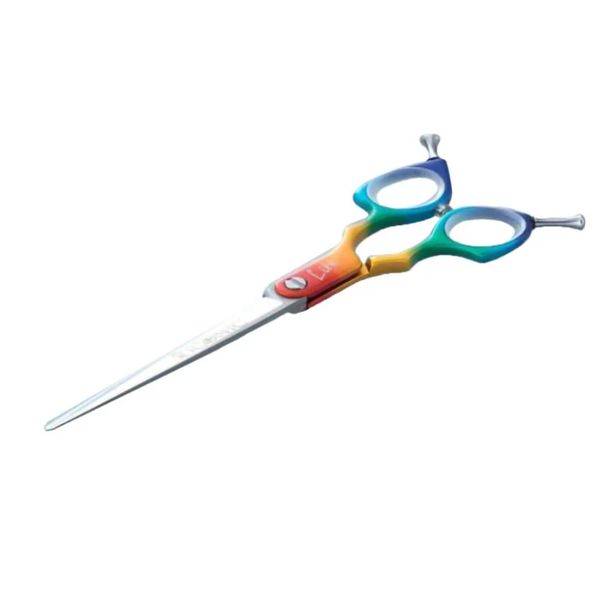 [mPets] True Iconic Lite Rainbow 6.5" Straight Shear For Grooming [LOCAL SG DELIVERY]