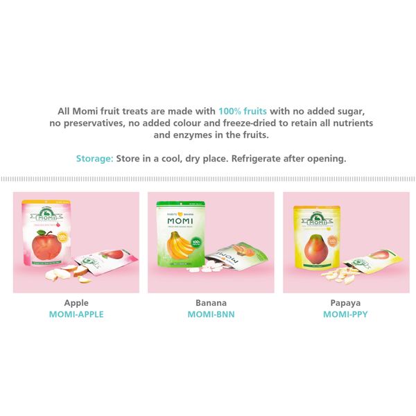 [mPets] Momi Freeze-Dried Fruits (For Rabbits and Guinea Pigs) 15g [LOCAL SG DELIVERY]
