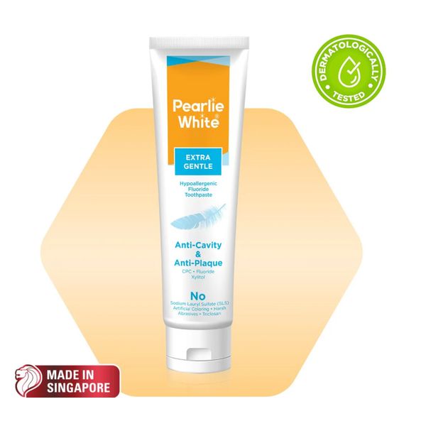 [mobileaid] Pearlie White Extra Gentle Hypoallergenic Fluoride Toothpaste 130gm [LOCAL SG DELIVERY]