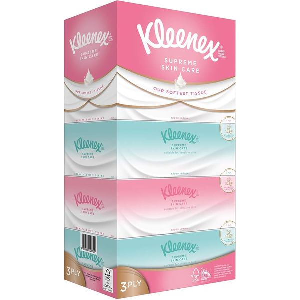 [mobileaid] Kleenex Silky Facial Tissue - 3 Ply (5x80's) [LOCAL SG DELIVERY]