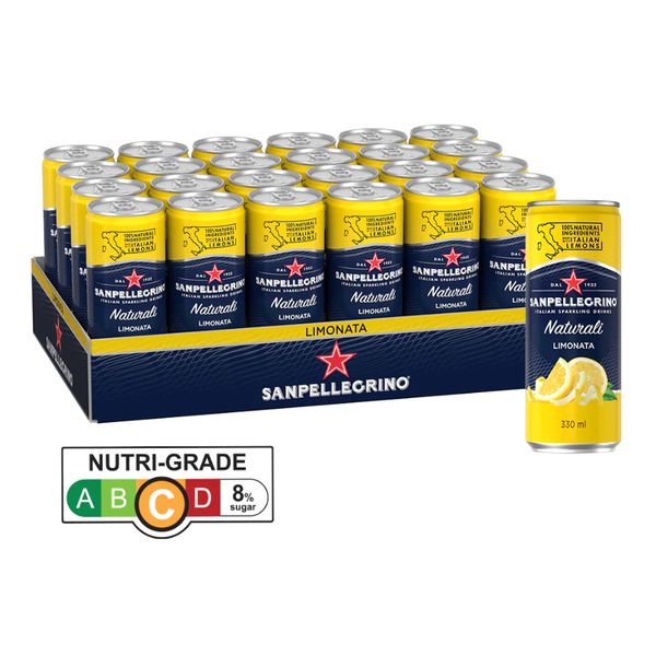 [mfoods] San Pellegrino Natural Limonata Slim Can (Carton of 24 x 330ml) [LOCAL SG DELIVERY]