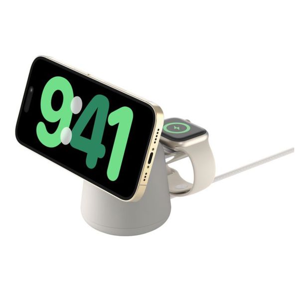 [mtech] Belkin 2-in-1 Wireless Charging Dock with Qi2 15W[LOCAL SG DELIVERY]