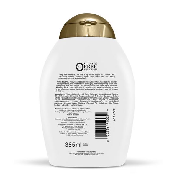 Ogx Coconut Milk Shampoo/Conditioner 385ml – view 2