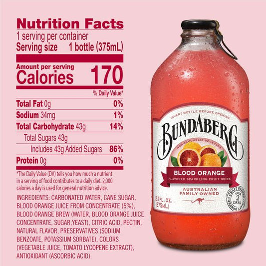 [mfoods] Bundaberg Ginger Beer/Root Beer/Lemon, Lime and Bitter/Blood Orange/Passion Fruit 375ml x 24 bottles  [LOCAL SG DELIVERY]