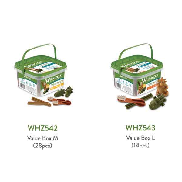 [mPets] Whimzees All Natural Dog Dental Treats Mixed Value Box ‚Äì Multiple Shapes & Sizes (XS/S/M/L) [LOCAL SG DELIVERY]