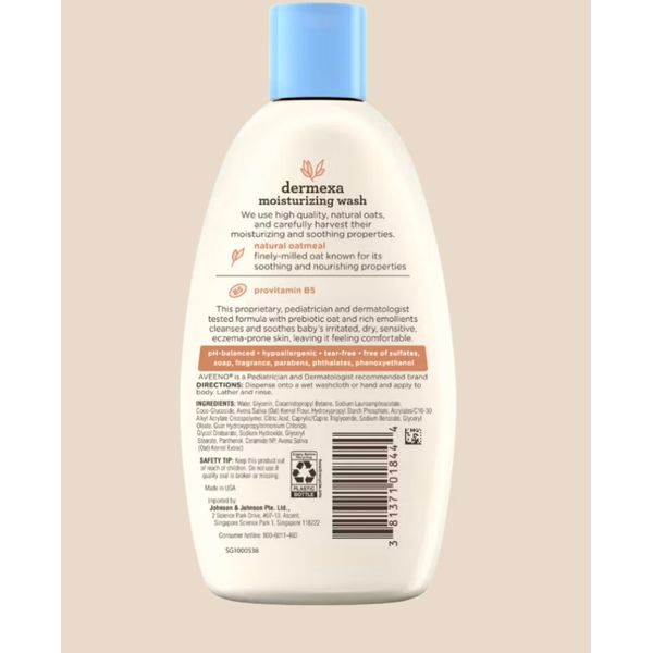 Aveeno Baby Dermexa Moisturising Wash 236ml/Cream 141g – view 2
