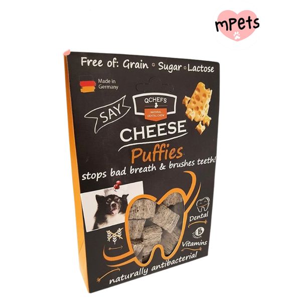 [mPets]  QCHEFS NATURAL CHEESIES DOG DENTAL CHEW 65G  (LOCAL SG DELIVERY )