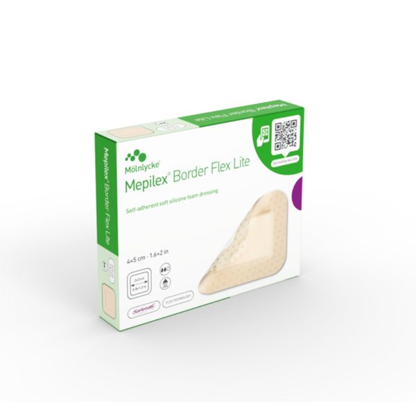 [mobileaid] M√∂lnlycke Mepilex Border Flex Lite 7.5cm x 7.5cm/10cm x 10cm 5's [LOCAL SG DELIVERY]