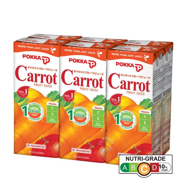 [mfoods] Bundle of 2 cartons Pokka Packet Drink - Carrot Juice 250ml x 24 packets [LOCAL SG DELIVERY]