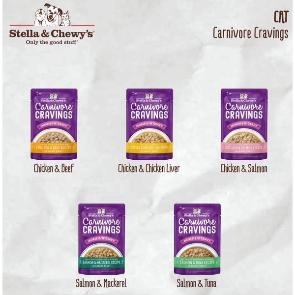 [mPets] Stella & Chewy's Carnivore Cravings Cat Complete Meal or Kibble Topper (2.8 oz Bag) [LOCAL SG DELIVERY]