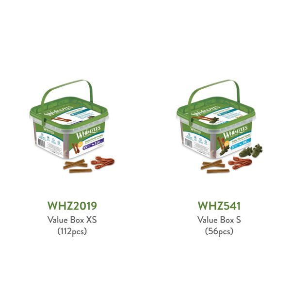 [mPets] Whimzees All Natural Dog Dental Treats Mixed Value Box ‚Äì Multiple Shapes & Sizes (XS/S/M/L) [LOCAL SG DELIVERY]