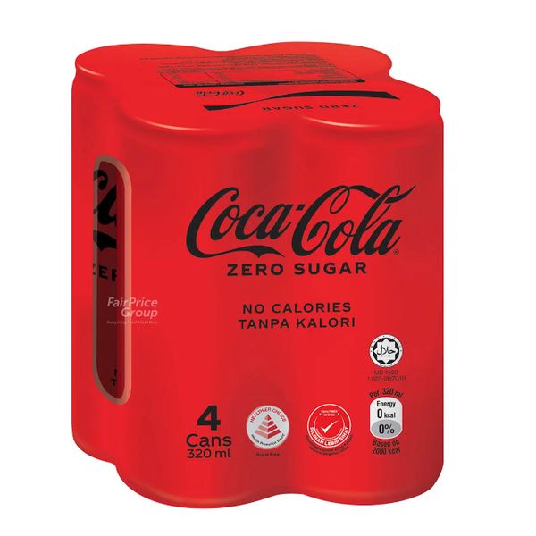 [mfoods] Bundle of 2 cartons Coca-Cola Coke Zero Sugar 320ml 6 x 4 cans [LOCAL SG DELIVERY]