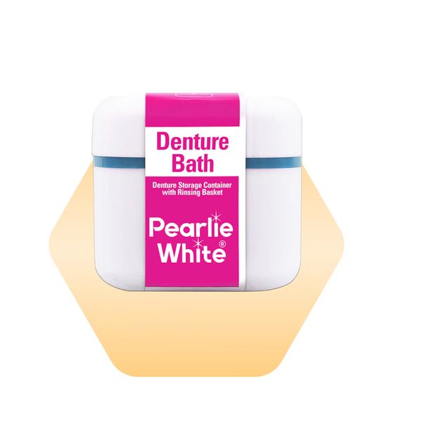 [mobileaid] Pearlie White Denture Bath - Denture Container With Rinsing Basket [LOCAL SG DELIVERY]