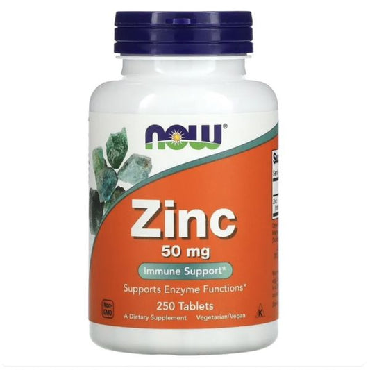 [mfoods] Now Foods, Zinc Gluconate, Enzyme, Mineral, Support Organ, DNA, Vegan, Sugar Free, 50 mg, 250 tablets  [LOCAL SG DELIVERY]