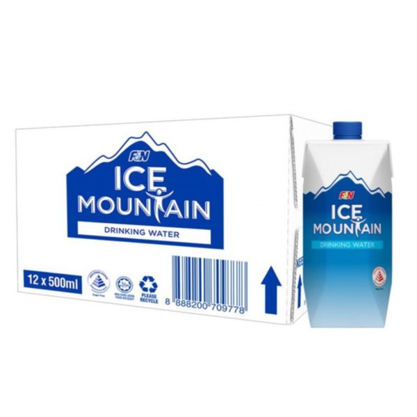[mfoods] F&N Ice Mountain Tetra Pack Drinking Water 500ml x 12 [LOCAL SG DELIVERY]