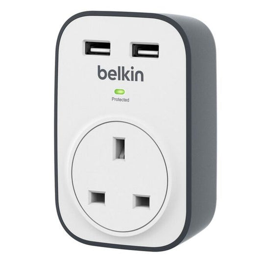 [mtech] BELKIN SurgeCube 1 Outlet Surge Protector with 2 USB Ports [LOCAL SG DELIVERY] 