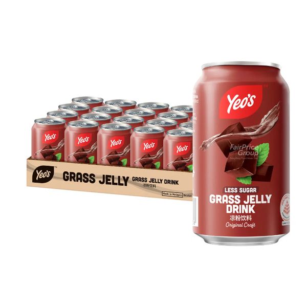 [mfoods] Bundle of 2 cartons Yeo's Canned Drinks - Grass Jelly Drink 300ml x 24 cans [LOCAL SG DELIVERY]