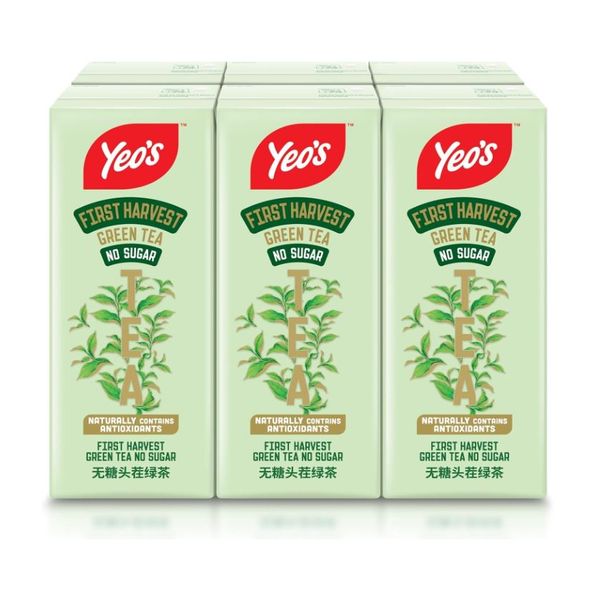 [mfoods] Bundle of 2 cartons Yeo's Packet Drinks - First Harvest Green Tea NO Sugar 250ml x 24 packets [LOCAL SG DELIVERY]