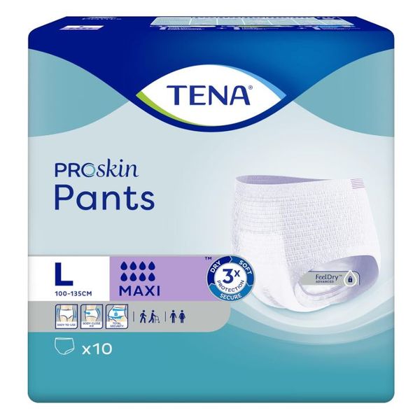 [mobileaid] TENA PROskin Pants Maxi - M/L (4 x 10's) [LOCAL SG DELIVERY]