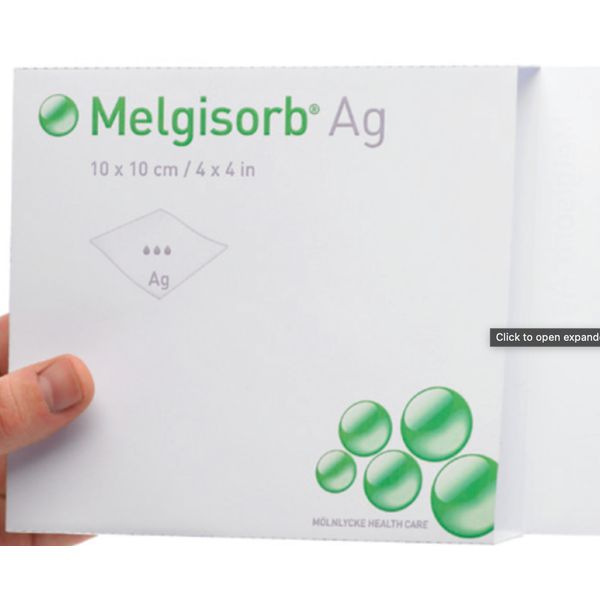 [mobileaid] M√∂lnlycke Melgisorb Ag (Antimicrobial Alginate Dressing) 10cm x 10cm 10's [LOCAL SG DELIVERY]
