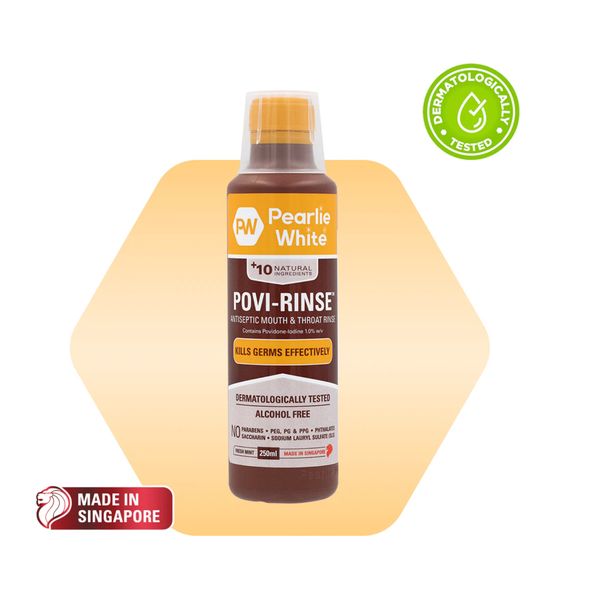 [mobileaid] Pearlie White Povi-Rinse‚Ñ¢ Antiseptic Mouth & Throat Rinse 250ml [LOCAL SG DELIVERY]