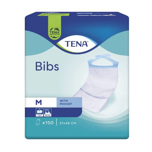 [mobileaid] TENA Disposable Bibs 46 x 37cm pkt of 150's [LOCAL SG DELIVERY]