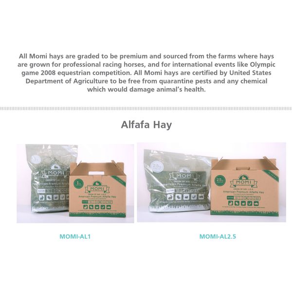 [mPets] Momi Alfafa Hay 1kg/2.5kg (For Rabbits and Guinea Pigs) [LOCAL SG DELIVERY]