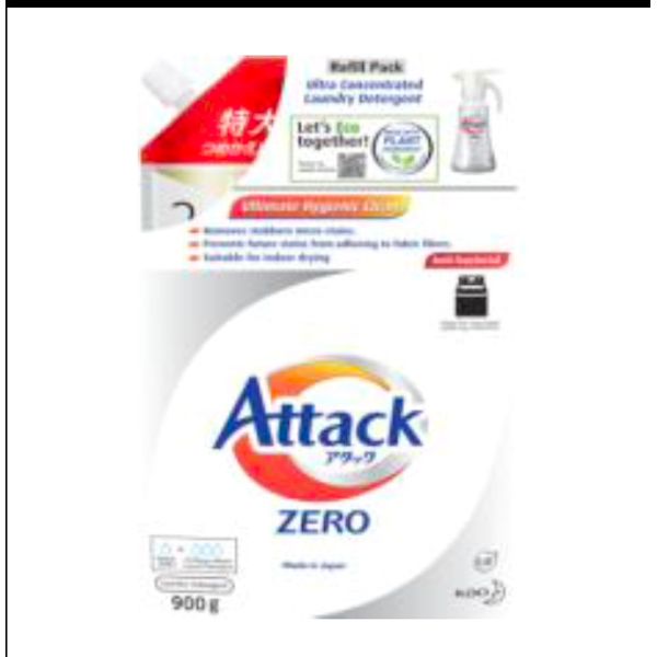 Attack Zero Ultra Concentrated (Top-Load) Regular/Low Suds Trigger 400gm/ Refill 860gm – view 3