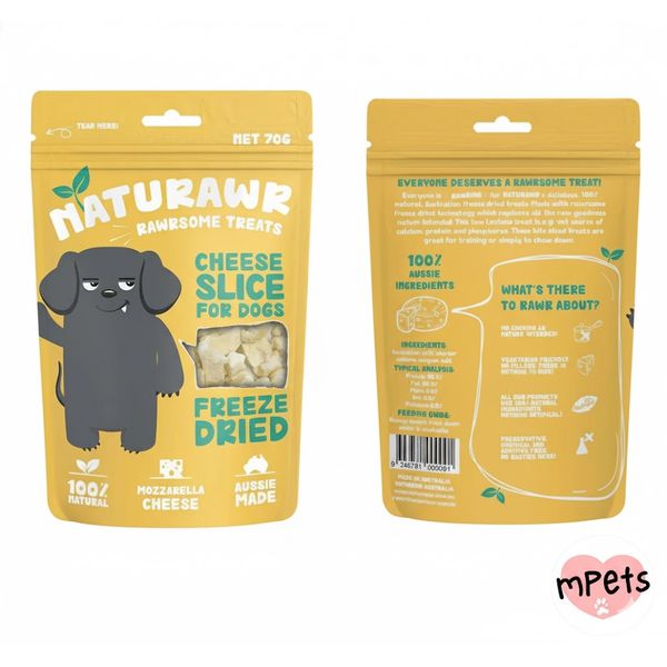 [mPets] NATURAWR CHEESE SLICE 70G RAWRC70