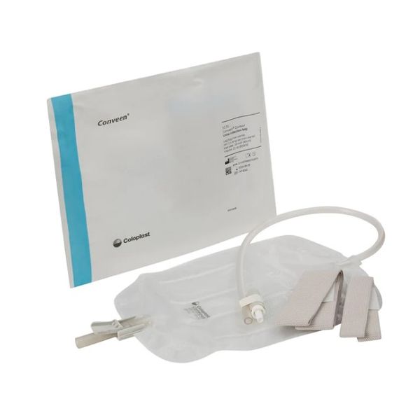[mobileaid] Conveen Urine Leg Bag 600ml/45cm (10 bags in one box) + Leg Bag Straps [LOCAL SG DELIVERY]