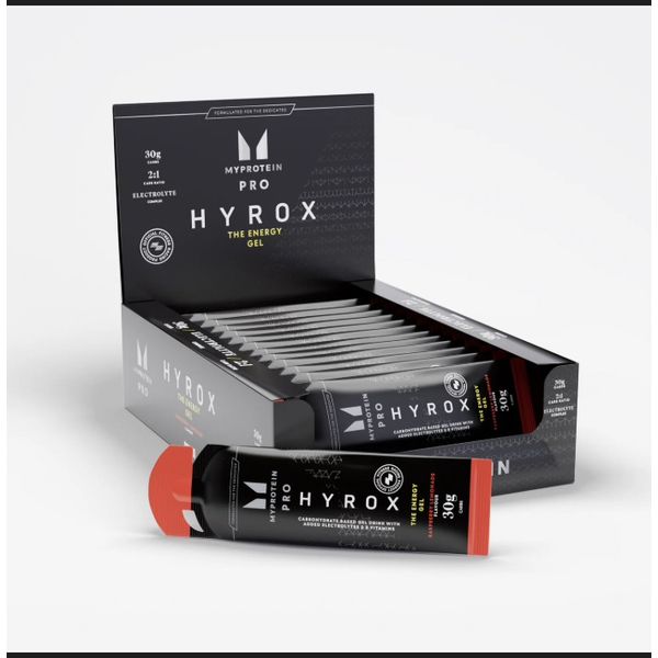 Myprotein PRO x HYROX, THE Energy Gel, 30g Carbs, Electrolytes, B vitamins, Reduce Fatigue Raspberry Lemon 20's