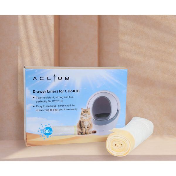 [mPets] Aclium Drawer Liners for Automatic (30 pieces)Cat Toilet A-01B/Self-Cleaning (80 pieces) Cat Toilet CTR-01B [LOCAL SG DELIVERY]