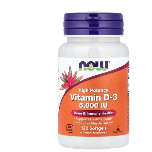 [mfoods] Now Foods, Vitamin D3, Improve immune system, 5000IU/ 2000IU 120 - 360 Softgels [LOCAL SG DELIVERY]