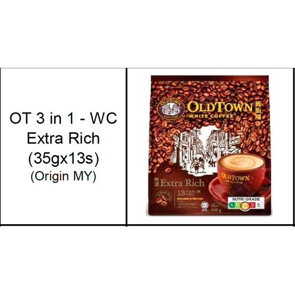 Old Town 3-in-1 White Coffee Less Sugar/Hazenut/Extra Rich/Cane Sugar/Salted Caramel/Coffee&Creamer/Kosong/O…