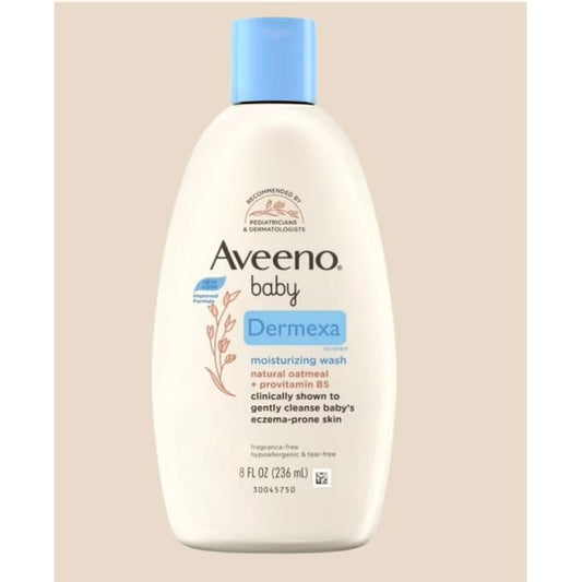 [mkids] Aveeno Baby Dermexa Moisturising Wash 236ml/Cream 141g (LOCAL SG DELIVERY]