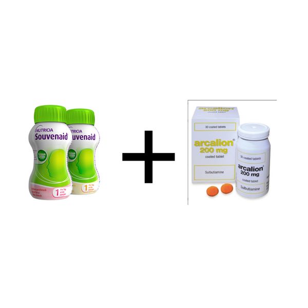 [mobileaid] Arcalion Sulbutiamine 200mg + Souvenaid 125ml/bottle (pack of 4 bottles) (Brain Supplement/Alzheimer Disease) x 3 packs [LOCAL SG DELIVERY]